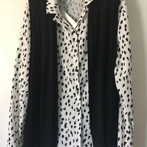 2 pc Leopard Tunic Blouse Top with Vest NWT Size XXL 2XL